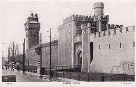 Entrance in Cardiff Castle, Tower with Gate, 1950