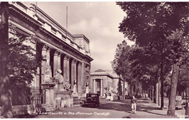 Cardiff. Law Courts and the Avenue, 1948