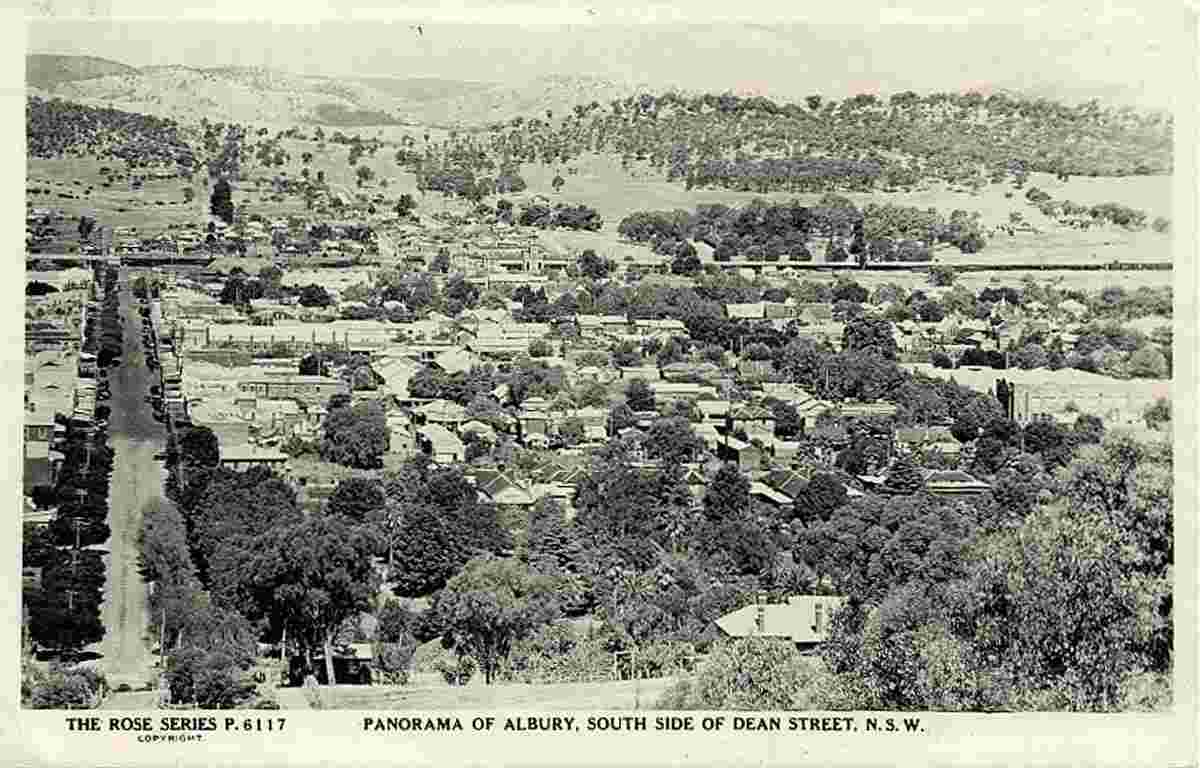 Albury. Panorama of city, south side of Dean Street