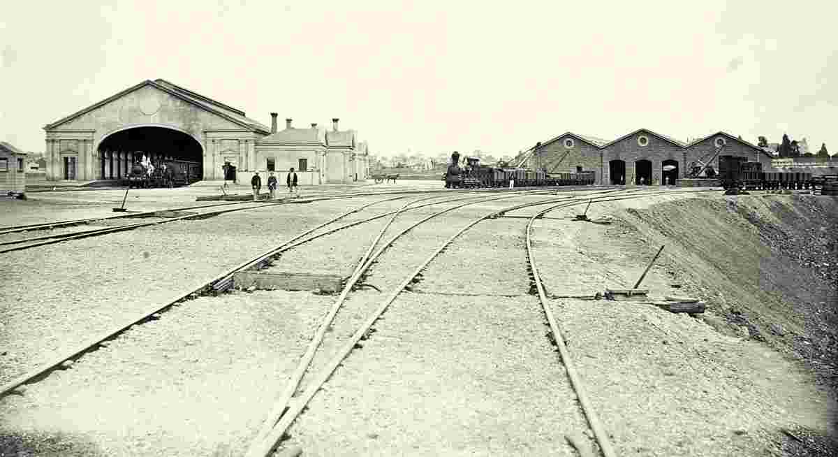 Ballarat. Railway station, circa 1860