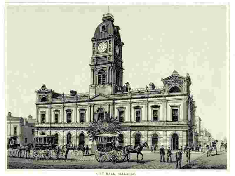 Ballarat. Town Hall, 1888