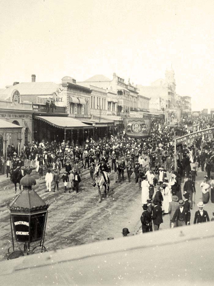 Brisbane. Procession on Queen Street, 1893