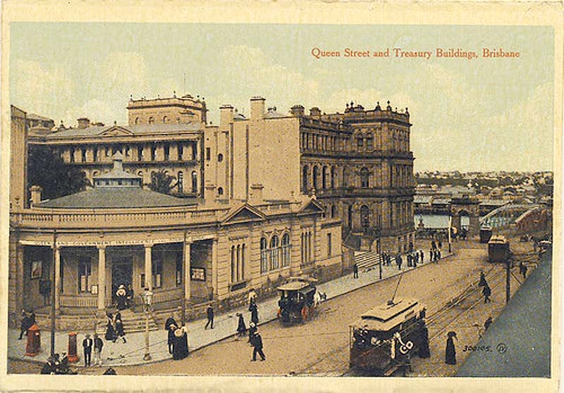 Brisbane. Queen Street and Treasury Buildings