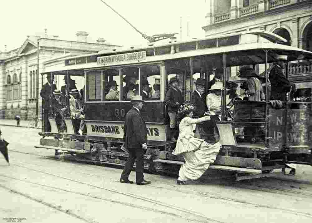 Brisbane. Tram in 1910-1920-s years