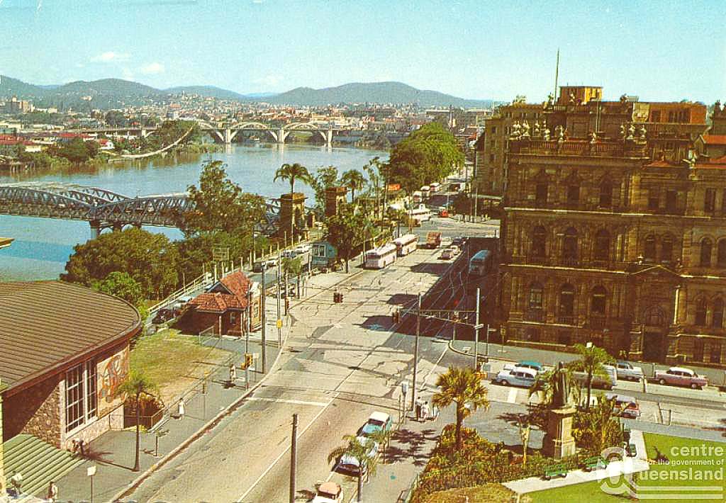 Brisbane. Victoria and William Jolly bridges, 1969