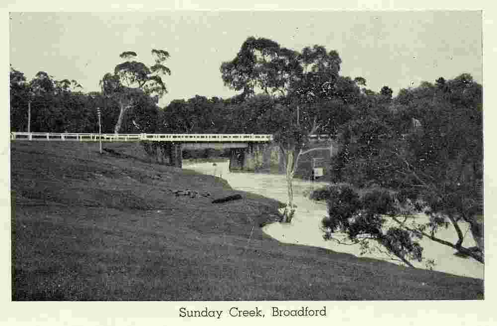 Broadford. Sudney Creek, circa 1960