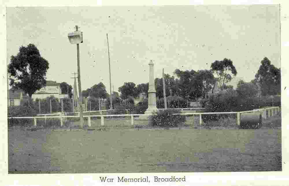 Broadford. War Memorial, circa 1960