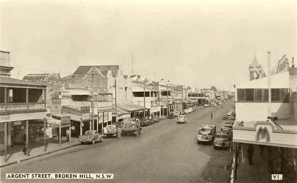 Broken Hill. Argent Street, circa 1950s