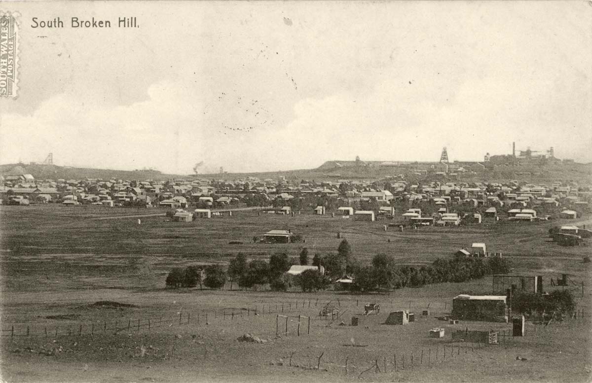 Broken Hill. Panorama of the city, looking with south