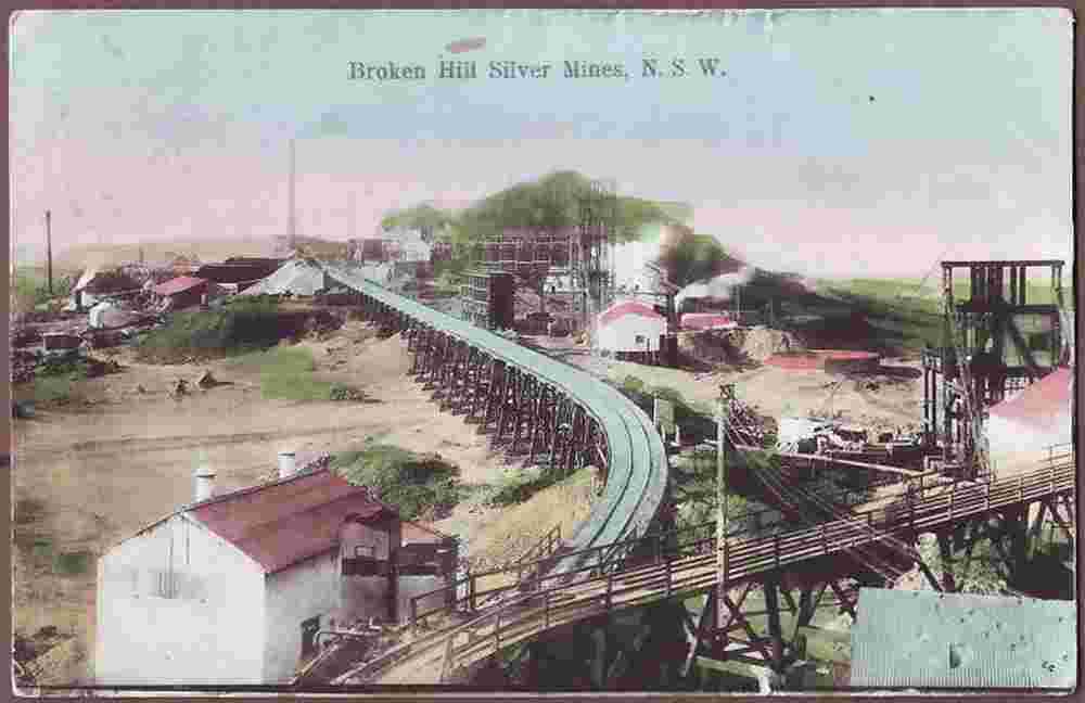 Broken Hill. Silver Mines, 1907