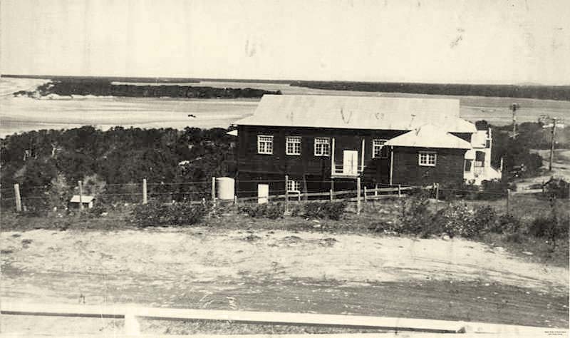 Caloundra. Panoramic views looking south east over Pumicestone Channel, 1934