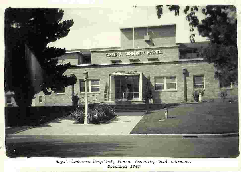 Canberra. Royal Hospital, Outpatients, 1948