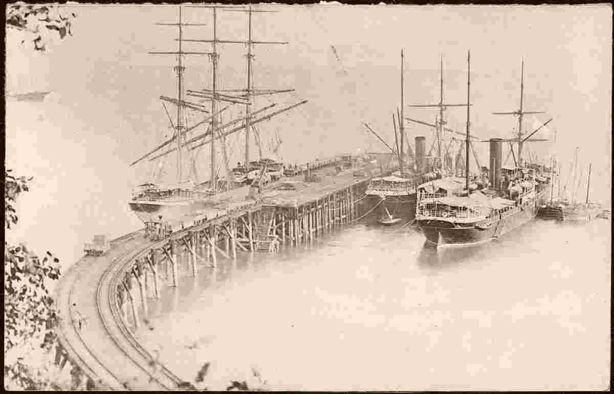Darwin. Port Darwin with Railway Tracks, between 1873 and 1911