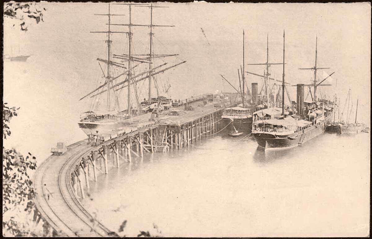 Darwin. Port Darwin with Railway Tracks, between 1873 and 1911