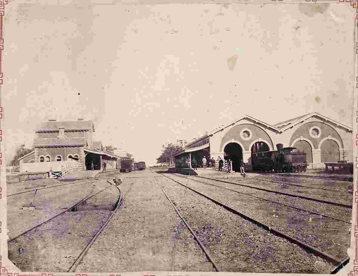 Echuca. Railway station, 1867