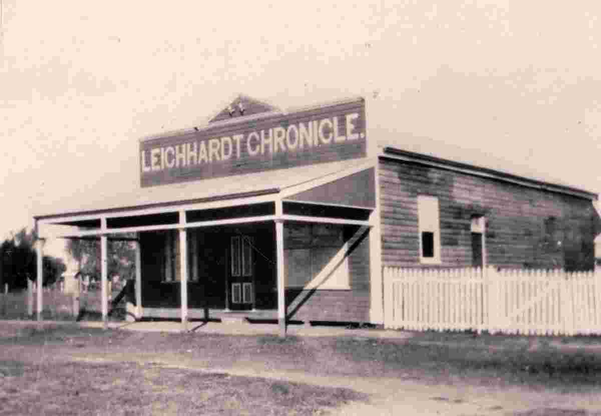 Emerald. Leichhardt Chronicle newspaper office, 1924