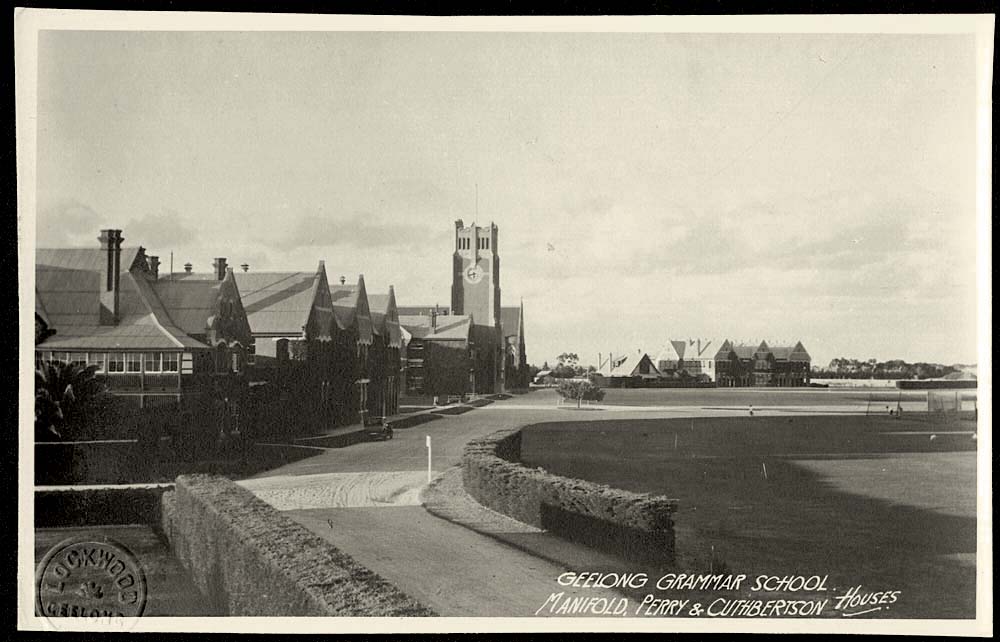 Geelong. Grammar School, Manifold, Perry and Cuthbertson Houses, circa 1940