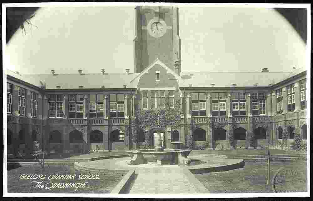 Geelong. Grammar School, the Quadrangle, circa 1940