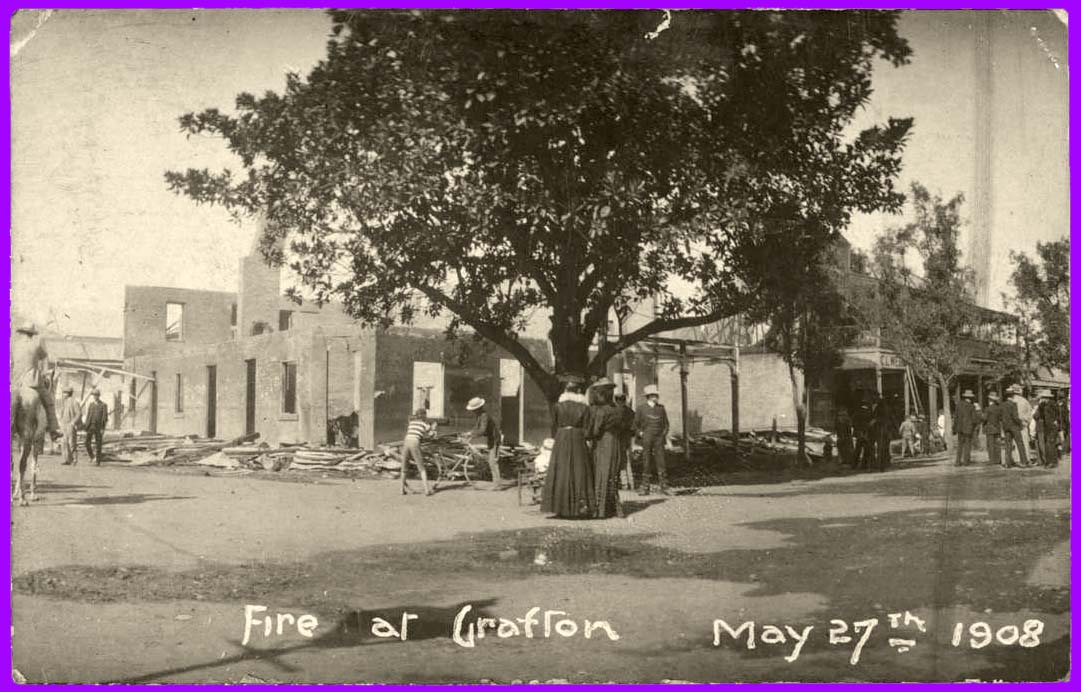 Grafton. Fire at Grafton May 27th 1908