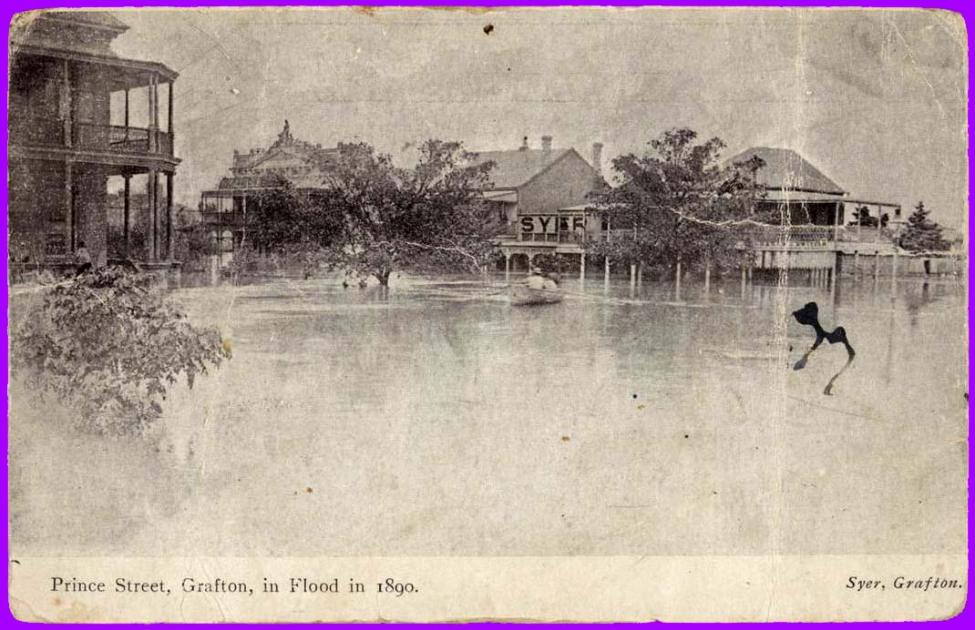 Grafton. Prince Street, Flood in 1890
