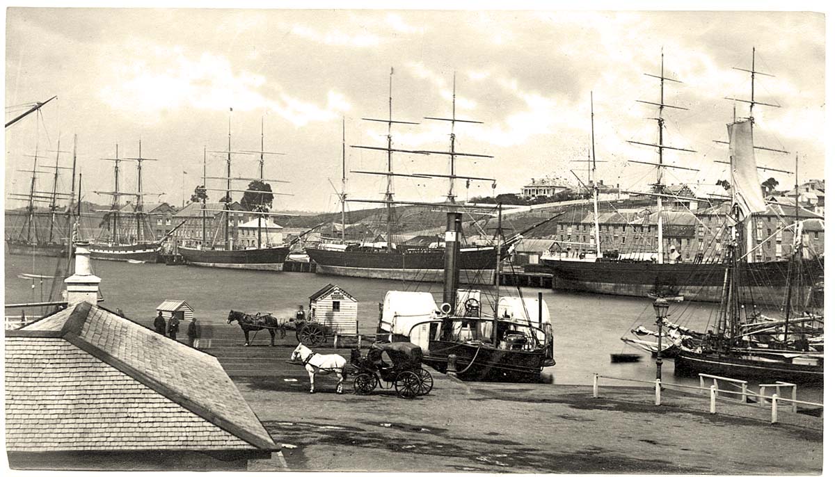 Hobart. Sullivans Cove about 1870