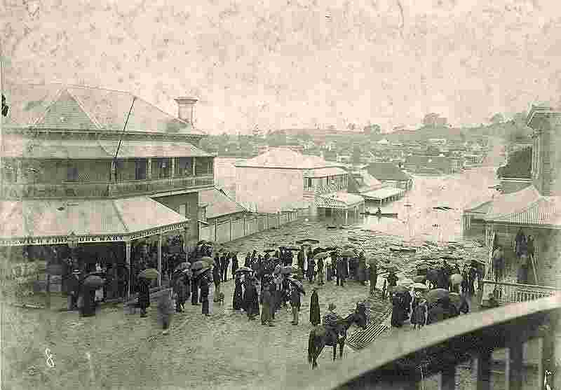 Ipswich. Floodwaters in January 1887