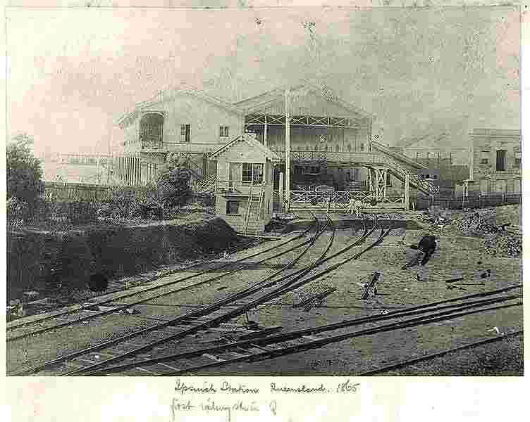 Ipswich. Railway Station, circa 1865