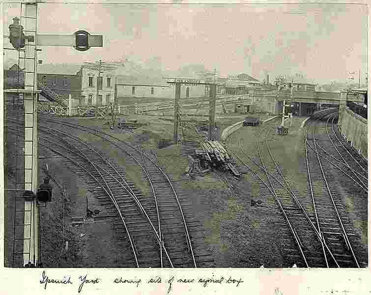 Ipswich. Railway yard, circa 1890