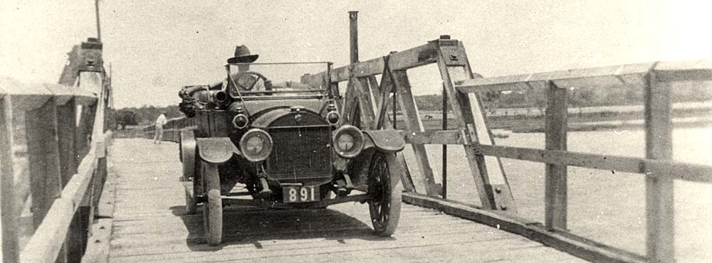 Mandurah's First bridge, circa 1920's (built 1892)