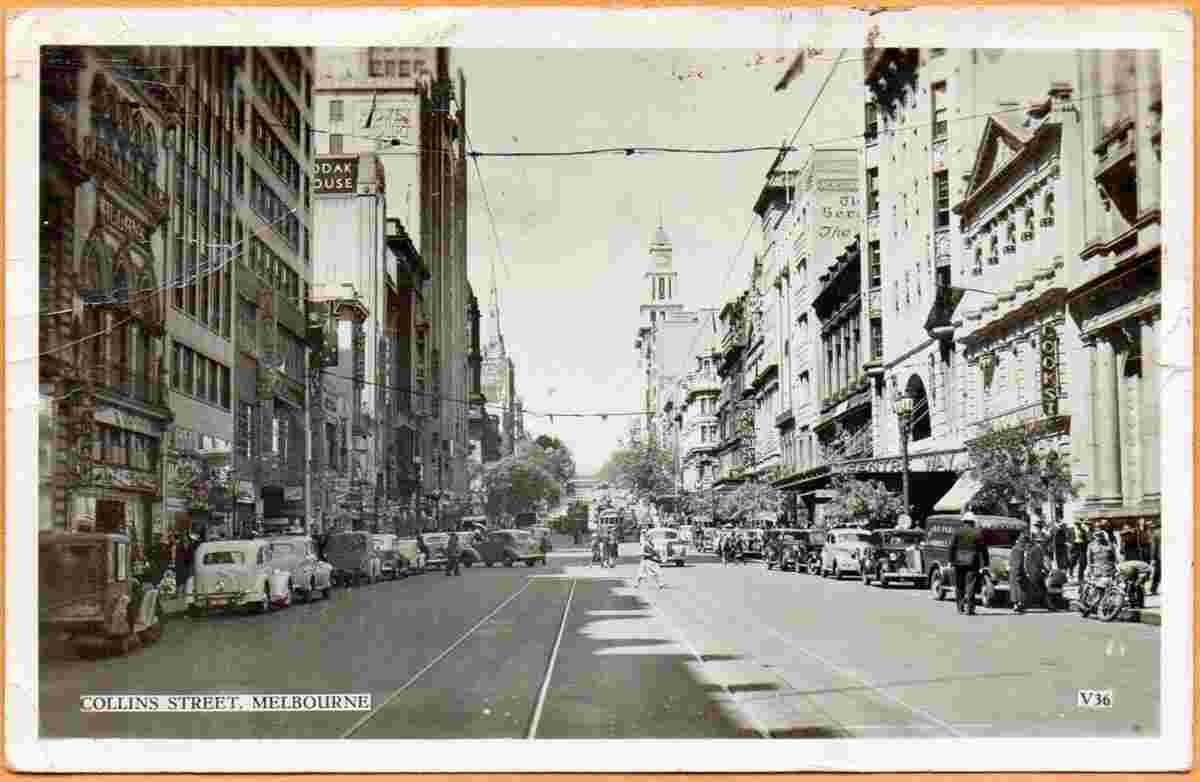 Melbourne. Collins Street, 1958