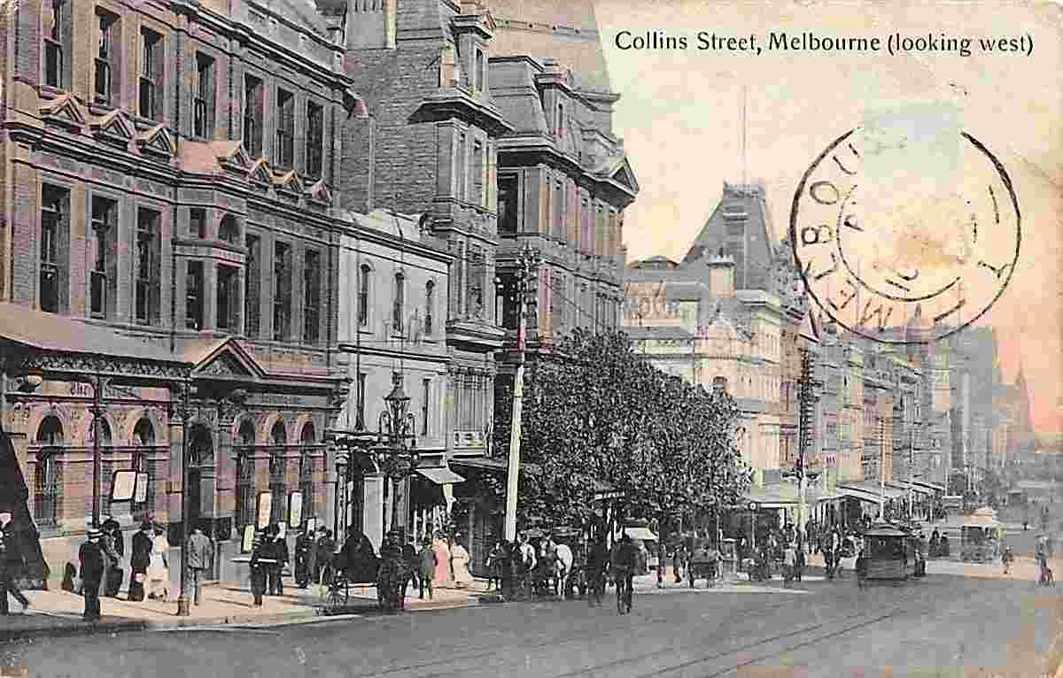 Melbourne. Collins Street, looking west