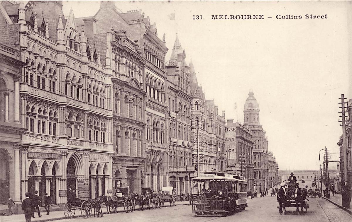 Melbourne. Collins Street, Tramway