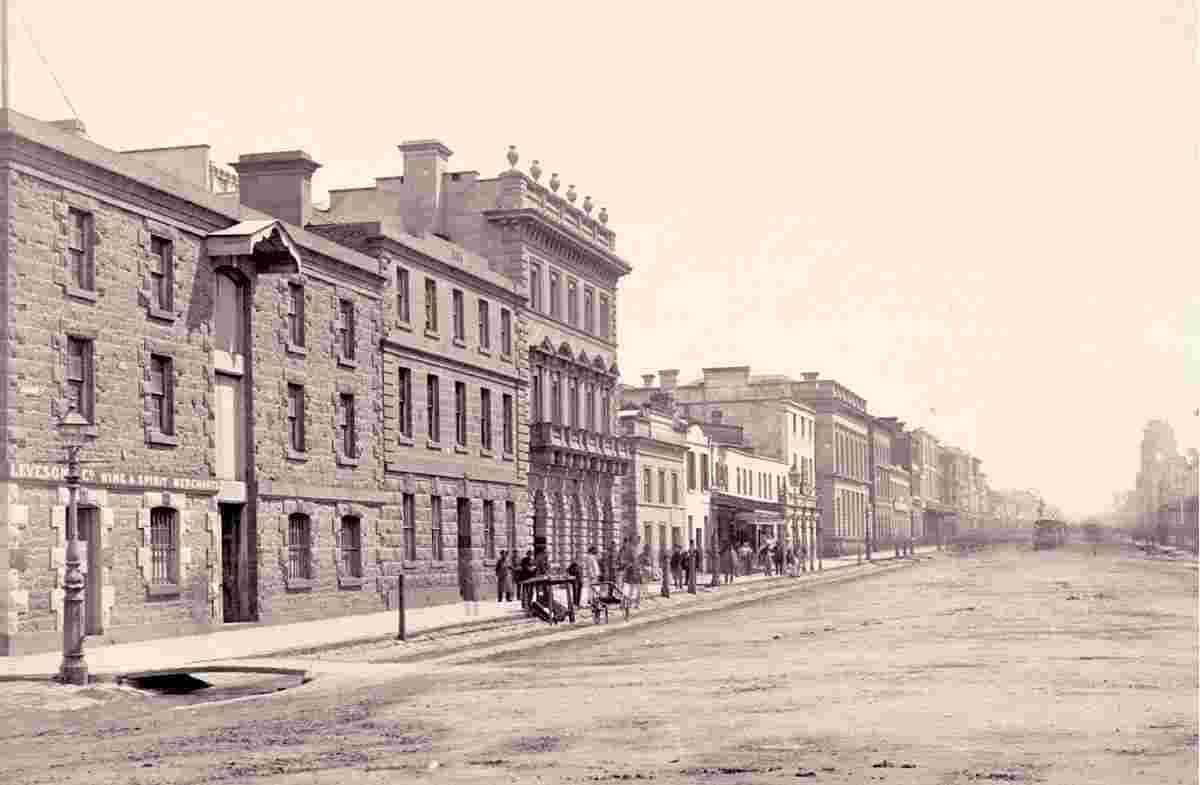 Melbourne. Elisabeth Street, 1870