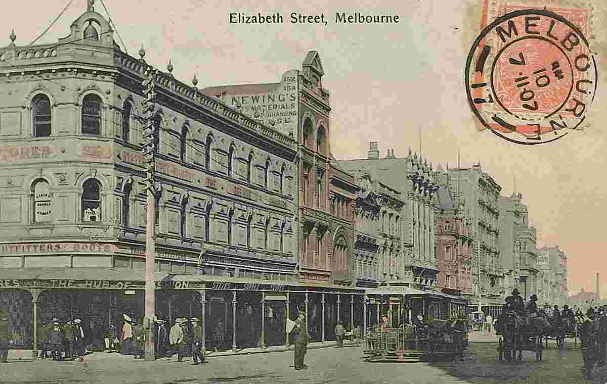 Melbourne. Elisabeth Street, 1907