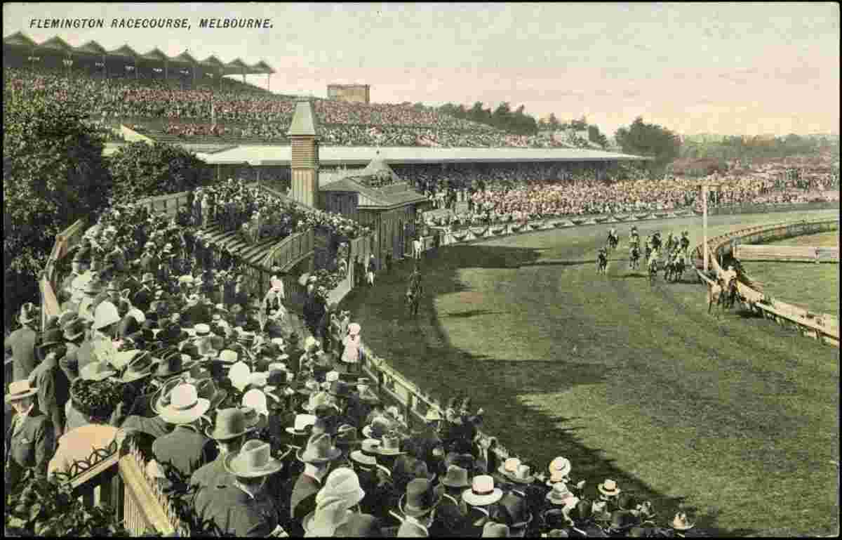 Melbourne. Flemington Racecourse, 1907