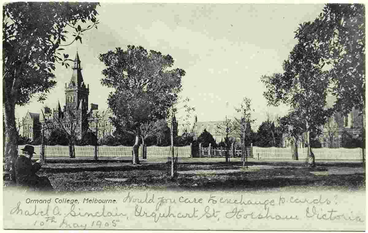 Melbourne. Ormond College, 1905