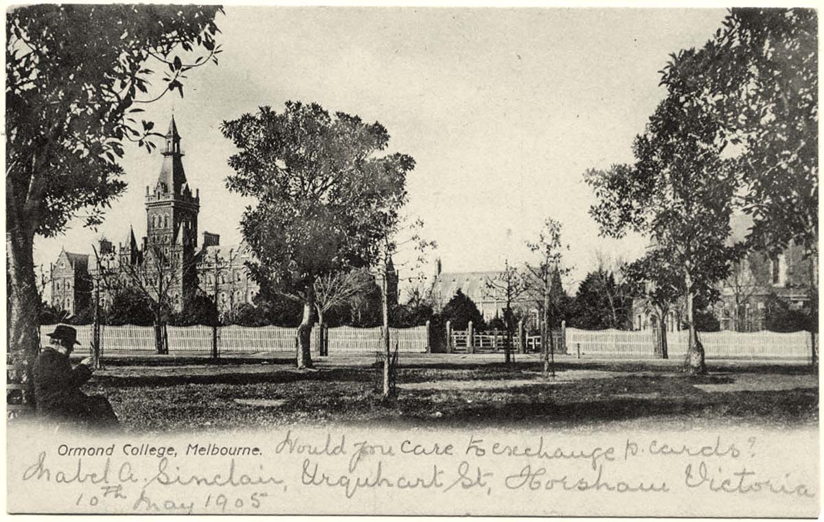 Melbourne. Ormond College, 1905