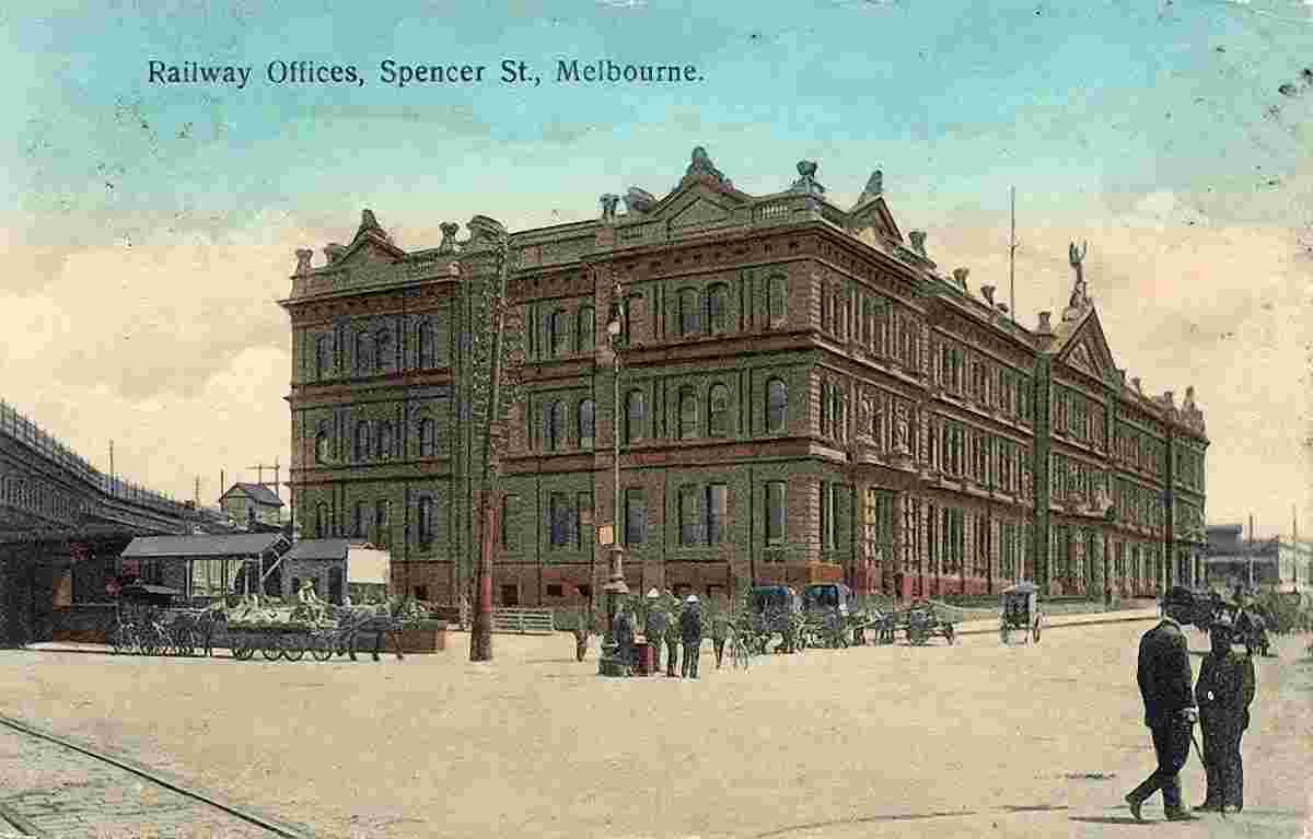 Melbourne. Railway Offices, 1908
