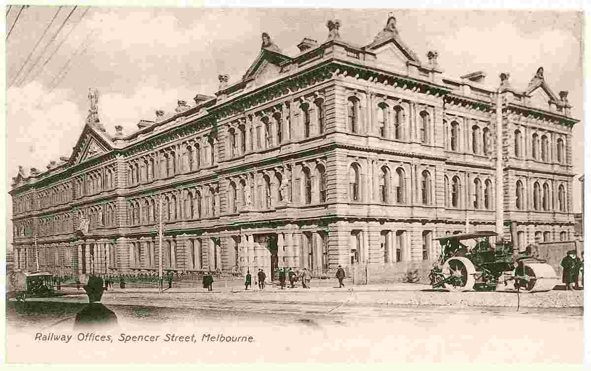 Melbourne. Railway Offices at Spencer Street