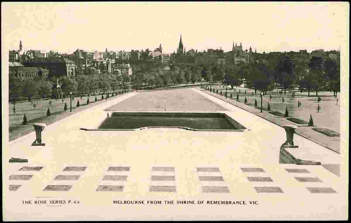Shrine of Remembrance - View on Melbourne