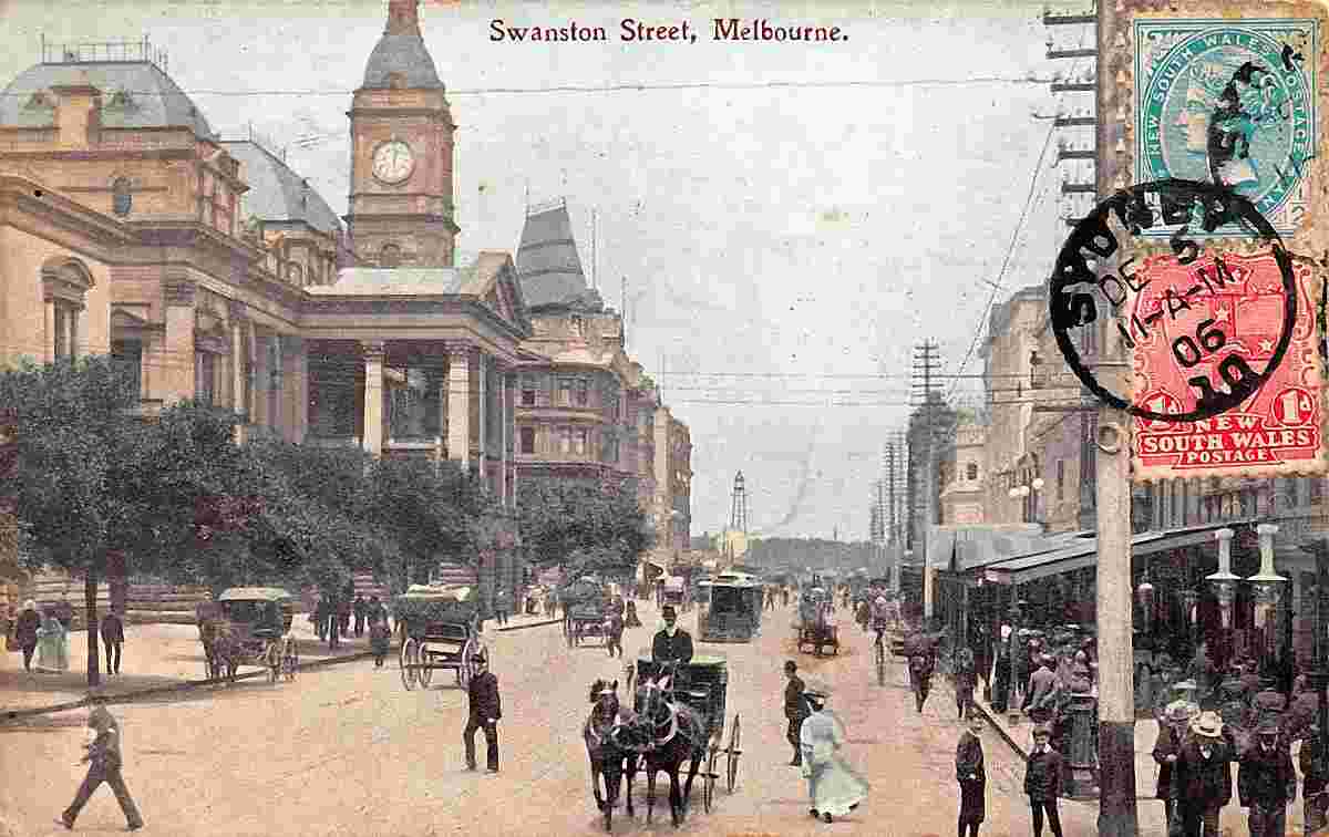 Melbourne. Swanston Street, 1906