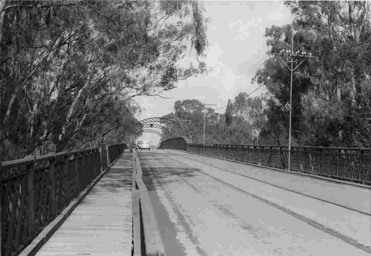 Moama. Bridge connect by Moama and Echuca over Murray River, 1964