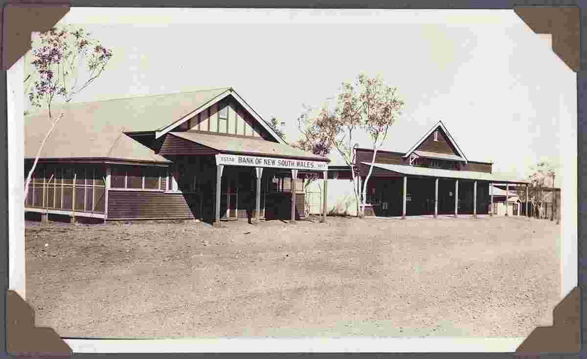 Mount Isa. Bank of New South Wales and Community Store Mount Isa, 1936