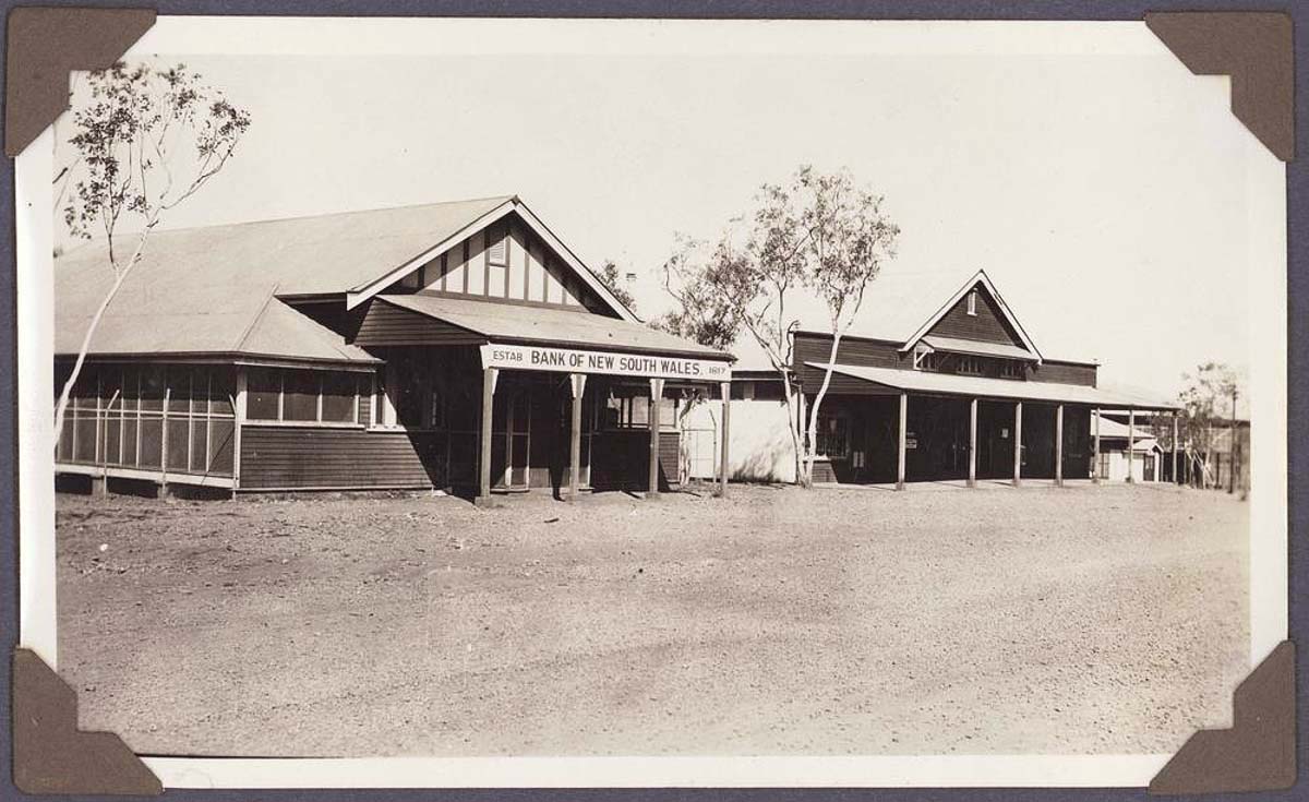 Mount Isa. Bank of New South Wales and Community Store Mount Isa, 1936
