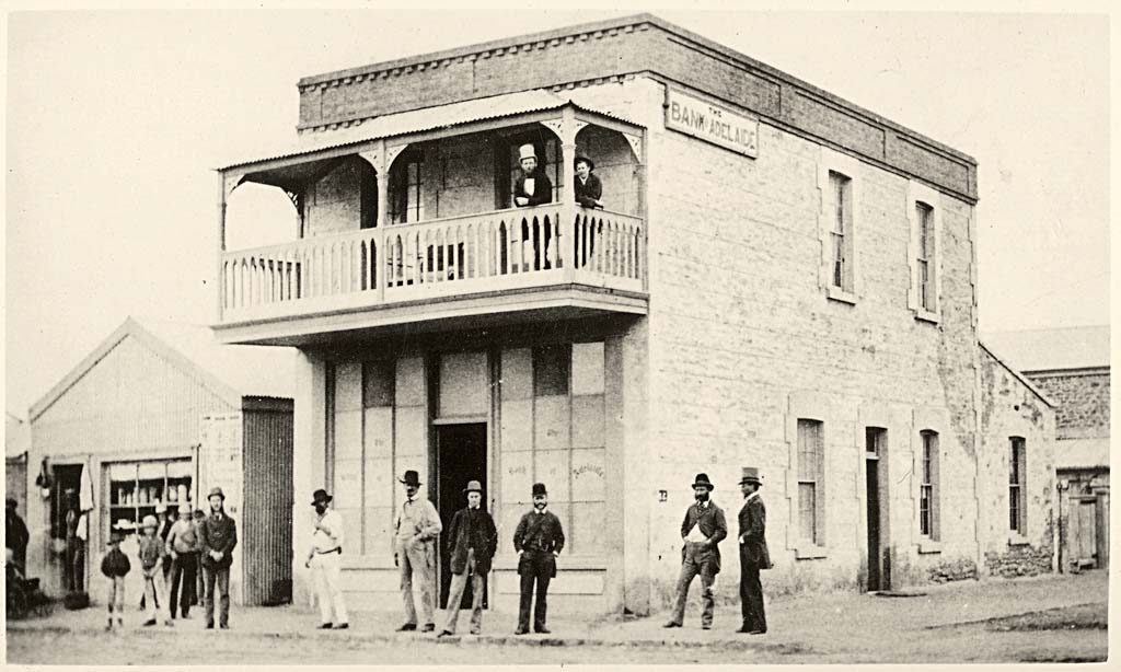 Port Augusta. Bank of Adelaide in Commercial Road, 1870