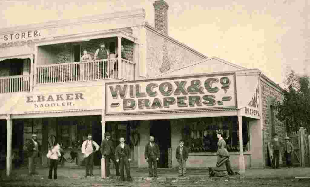 Port Augusta. Premises of Wilcox & Co. shop, 1878