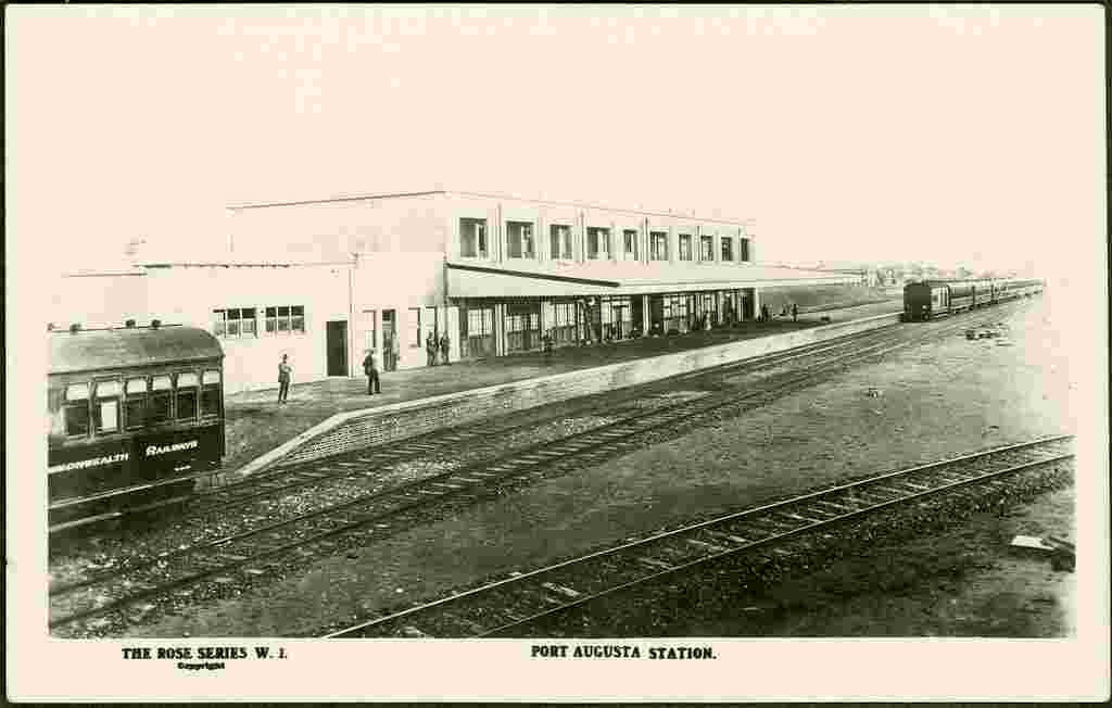 Port Augusta. Railway Station in the 1920s