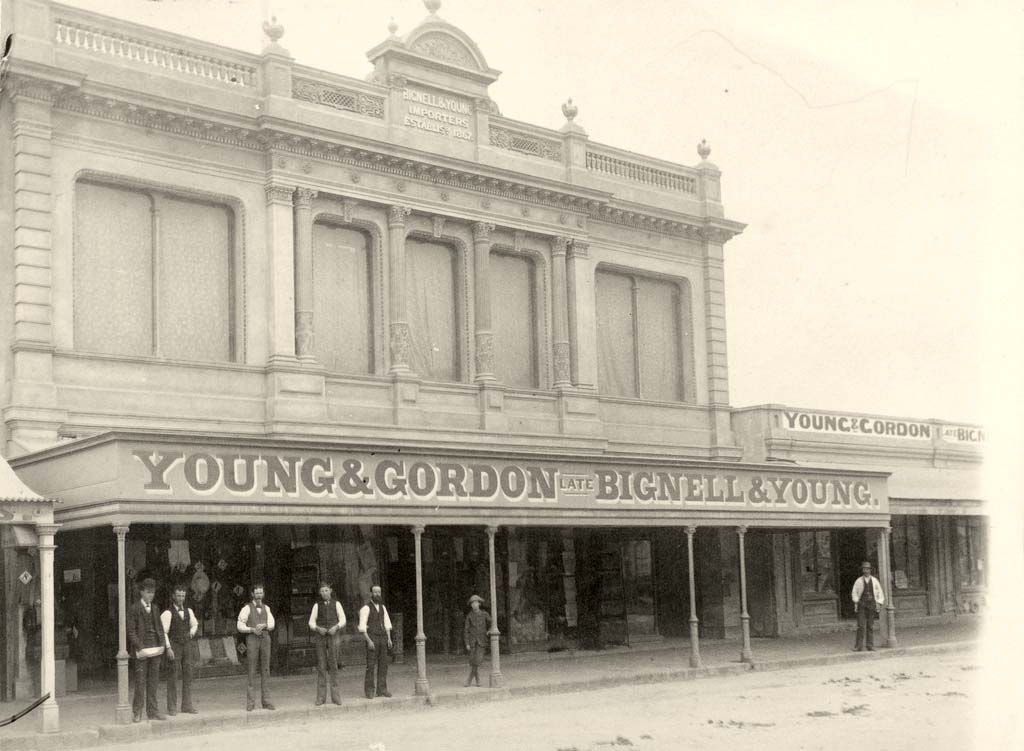 Port Augusta. View of 'Young & Gordon late Bignell & Young' shop, 1885