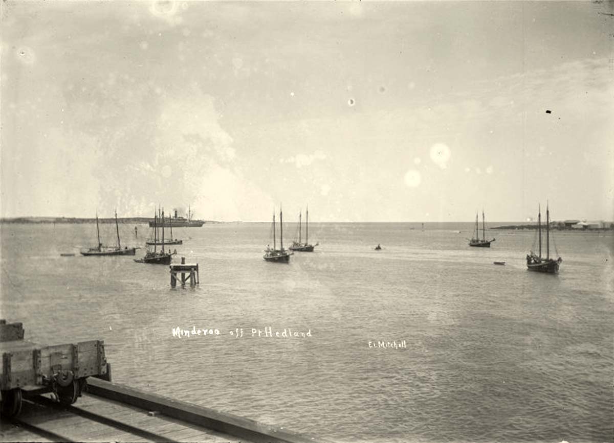 Port Hedland. Minderoo off Port Hedland, circa 1910