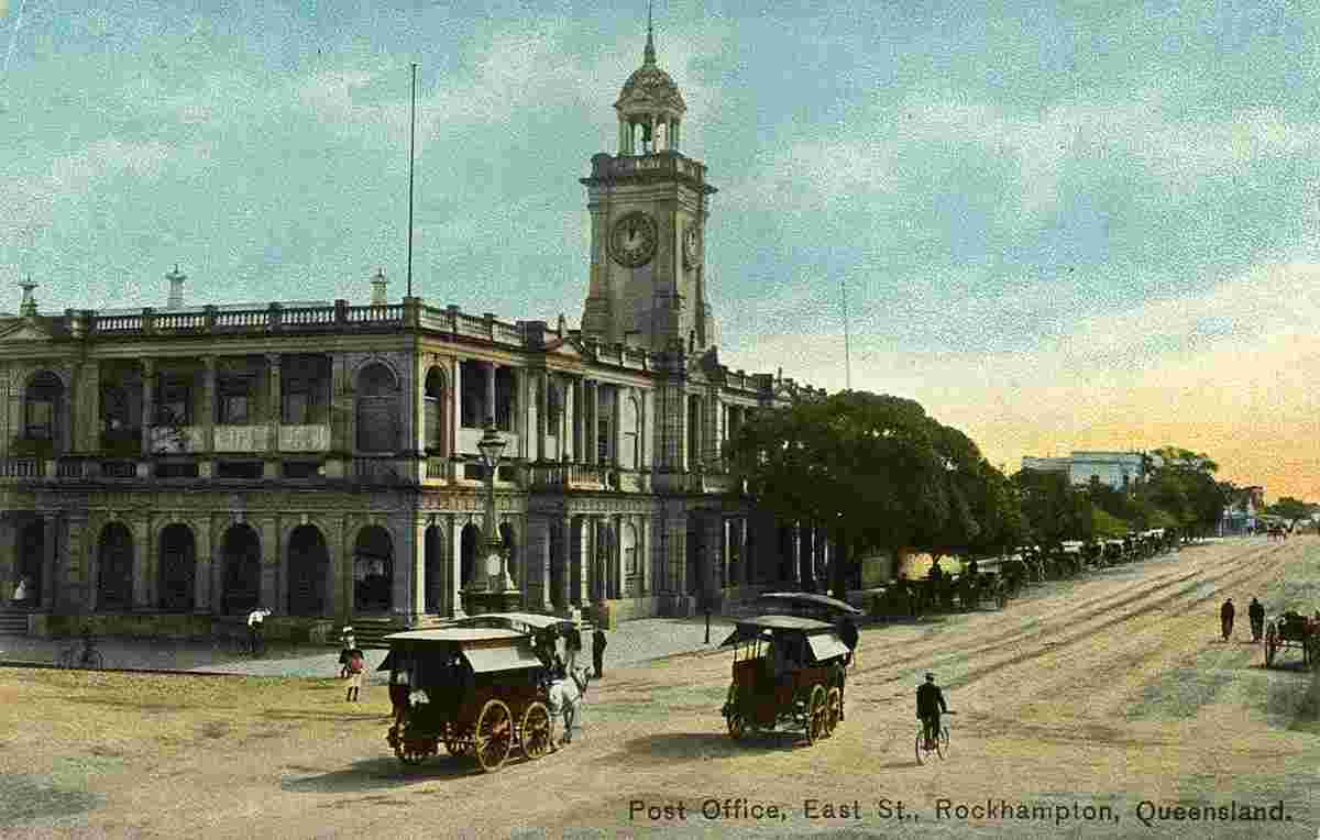 Rockhampton. Post Office on East Street, 1908